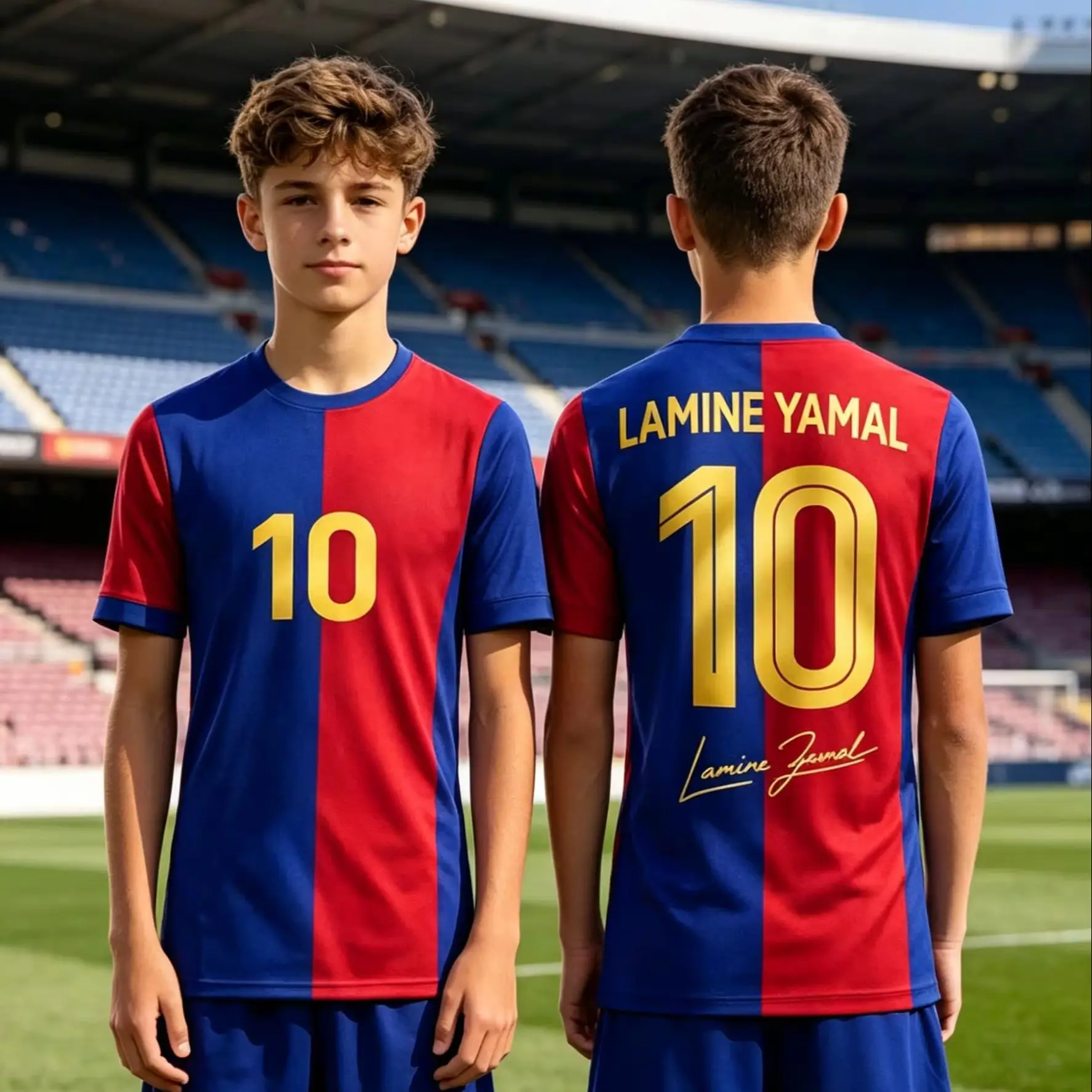 قميص برشلونة رقم 10 لامين يامال تي شيرت