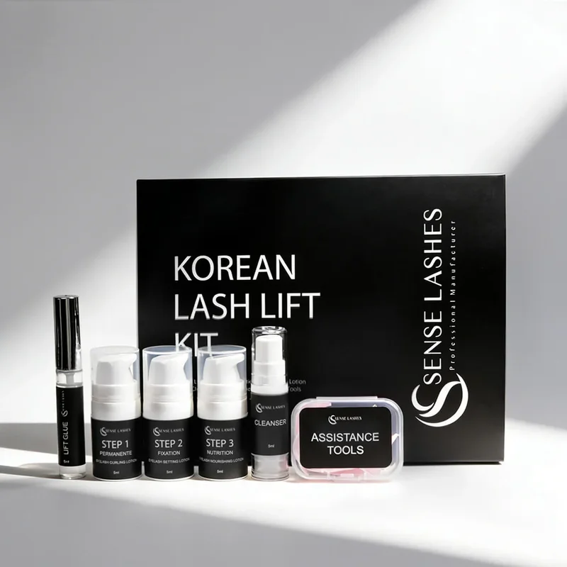 طقم رفع الرموش الكوري SENSE LASHES الاحترافي للاستخدام