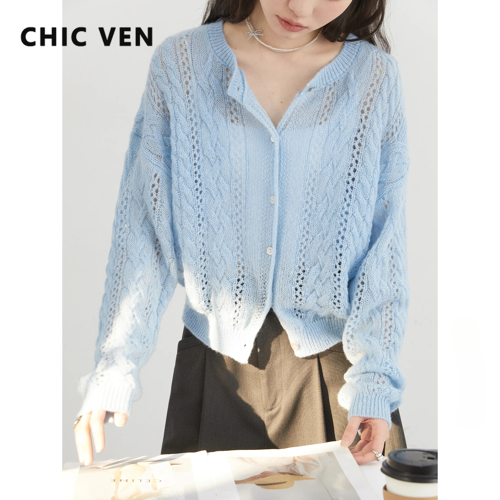 سترة أنثى أنيقة من CHIC VEN سترات محبوكة