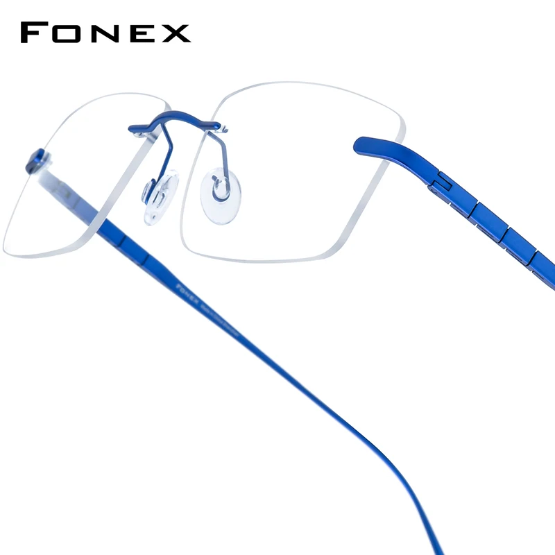 FONEX إطار نظارات من التيتانيوم الخالص للرجال بصرية