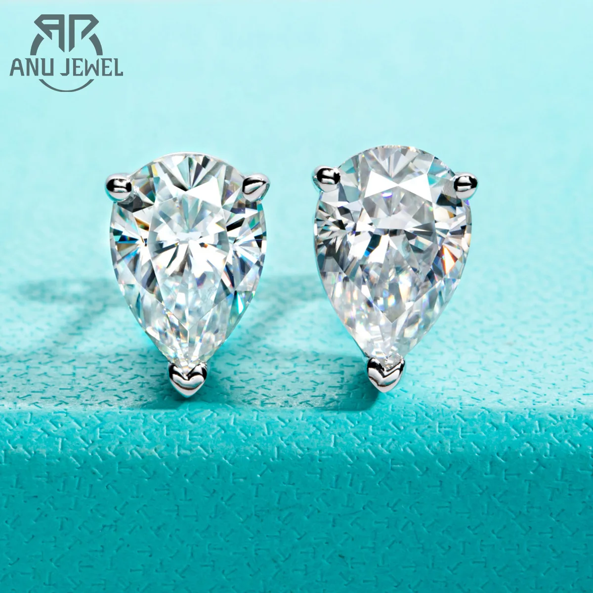 AnuJewel 10K الذهب آخر 5 2 1.2ct الكمثرى