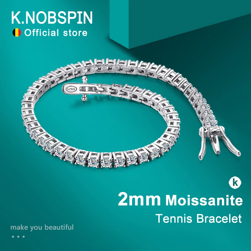 KNOBSPIN 2 مللي متر D اللون مويسانيتي أساور