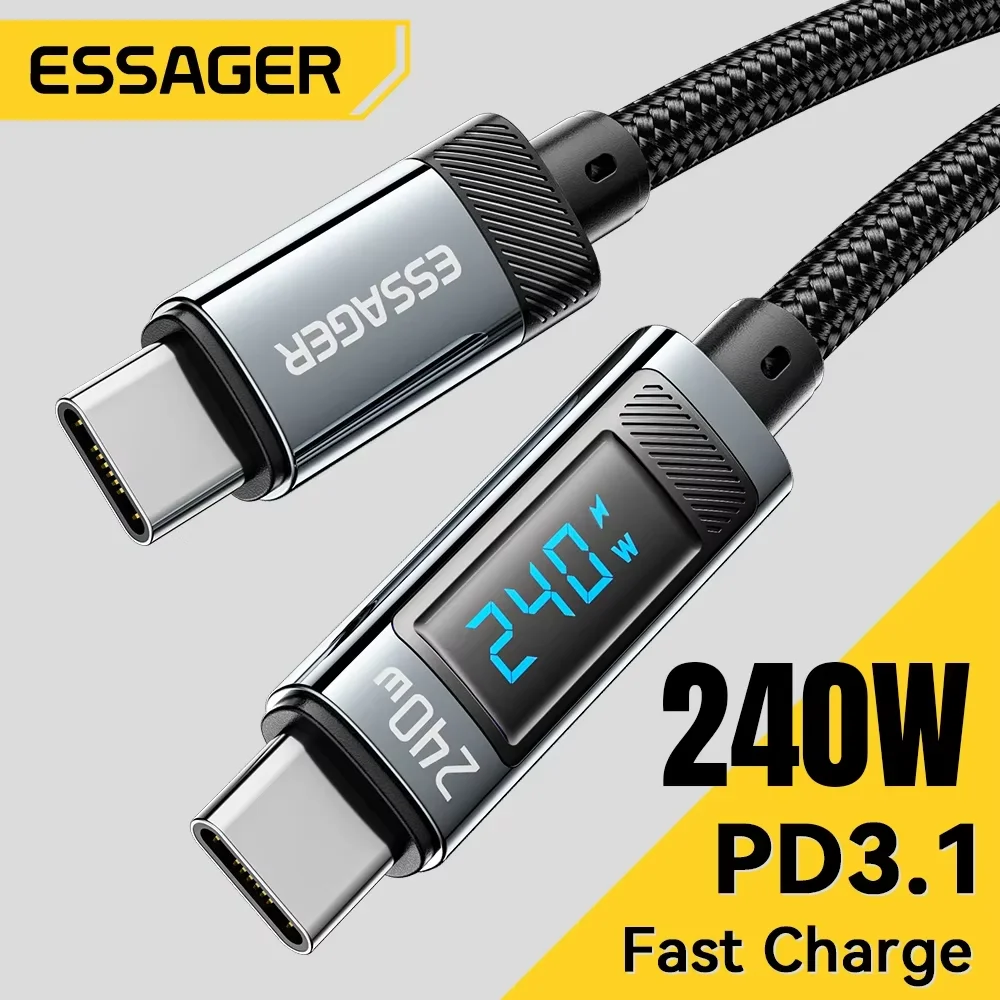 Essager 240 واط USB نوع C إلى كابل